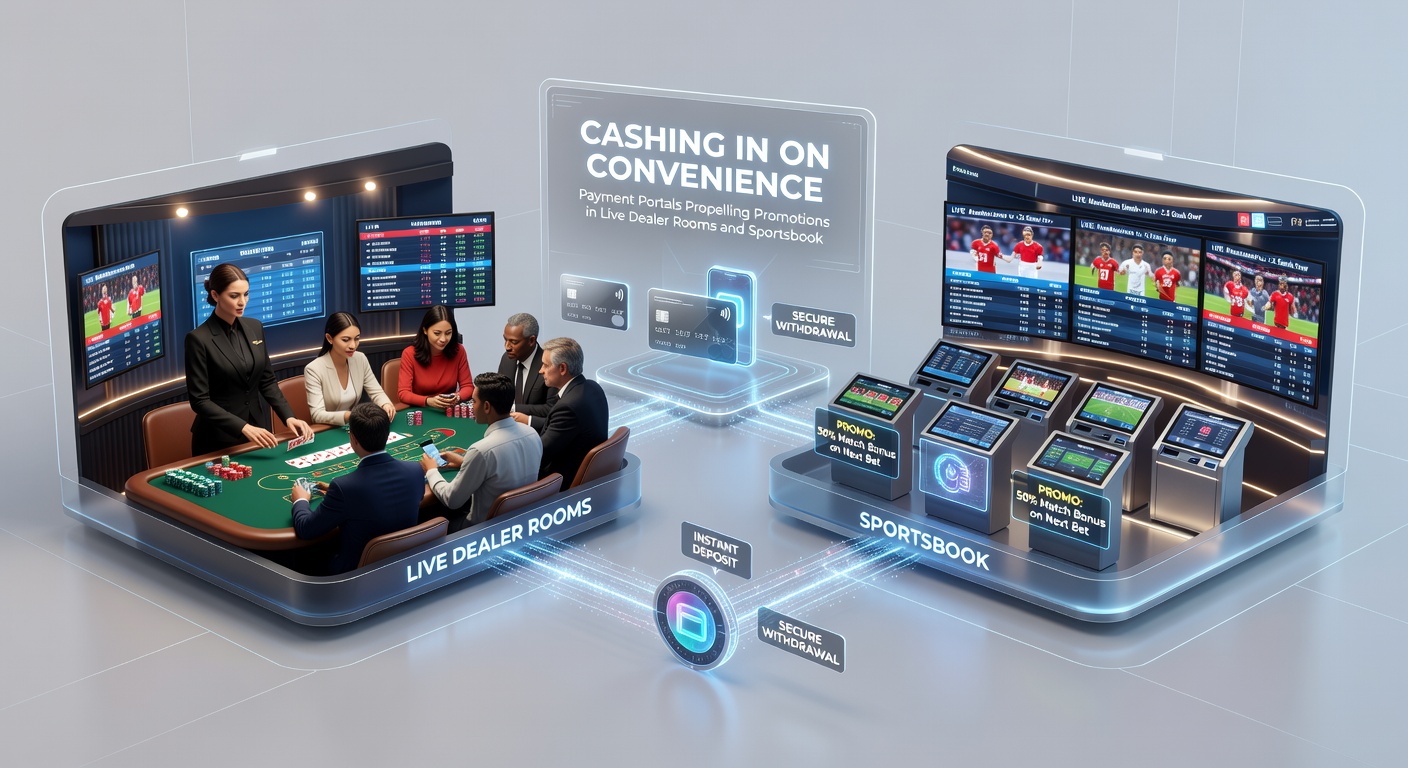 Close-up view of a mobile screen displaying a live dealer blackjack table alongside a sportsbook odds board, with overlay notifications for instant deposit bonuses activating in tandem