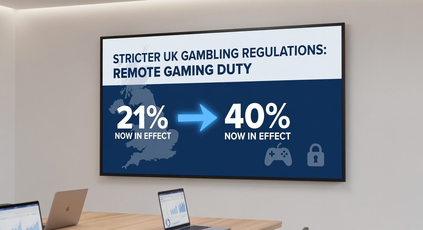 UK casino operators discussing regulations in a boardroom setting, highlighting industry pressures