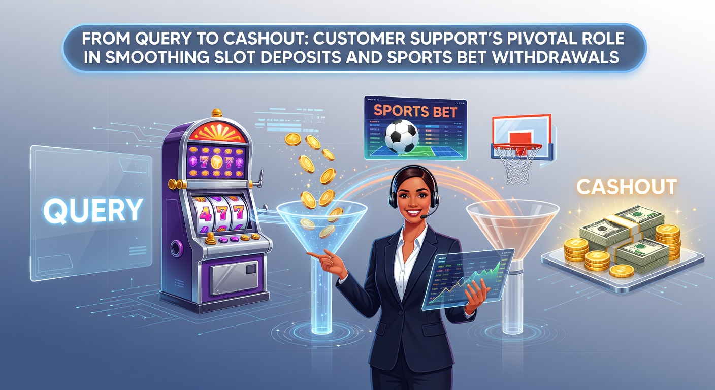 Customer support agent assisting a player with a deposit query on a computer screen, surrounded by icons of slot machines and sports betting interfaces