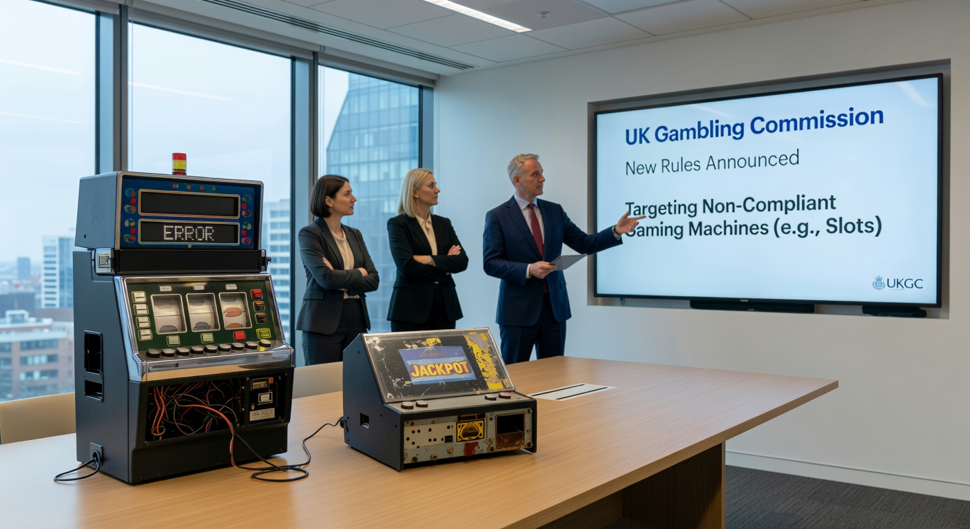 Close-up of a gaming machine control panel being inspected by a technician in a UK venue