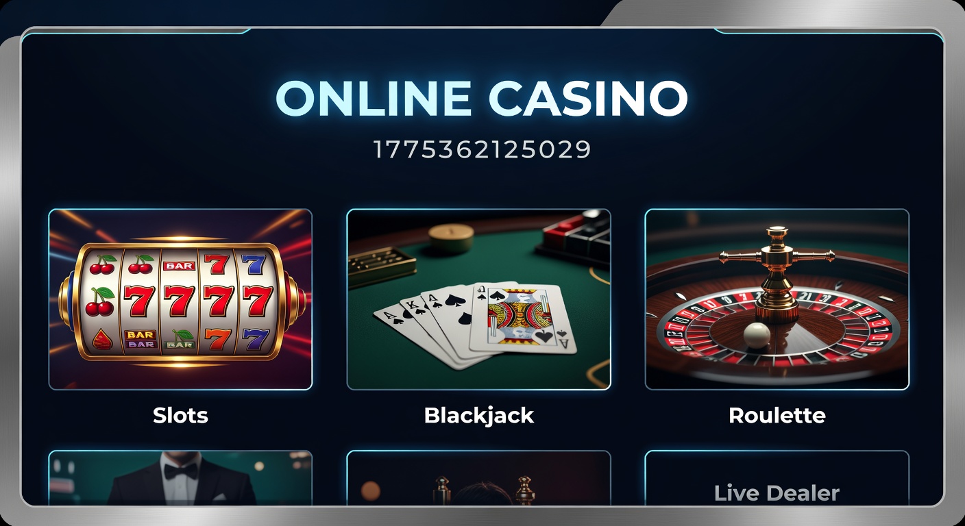 Vibrant online casino dashboard showing slots, tables, and live dealer streams on a sleek digital interface