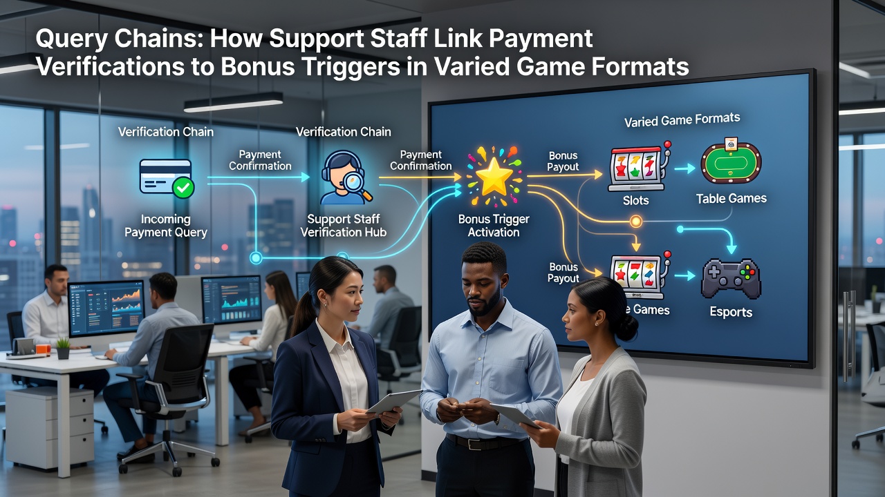 Support agent linking verified payments to bonus triggers across slots, tables, and live dealer interfaces